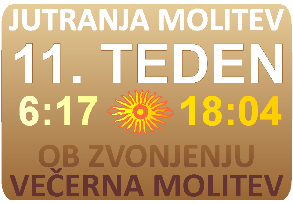 JUTRANJA in VEERNA molitev