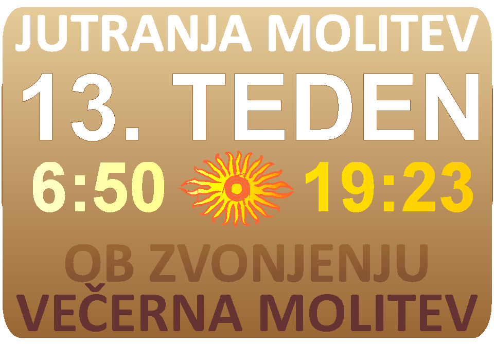 JUTRANJA in VEERNA molitev