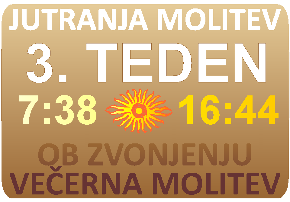 JUTRANJA in VEERNA molitev