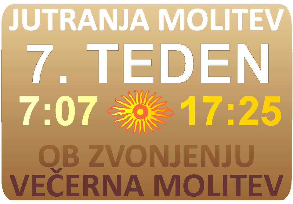 JUTRANJA in VEERNA molitev