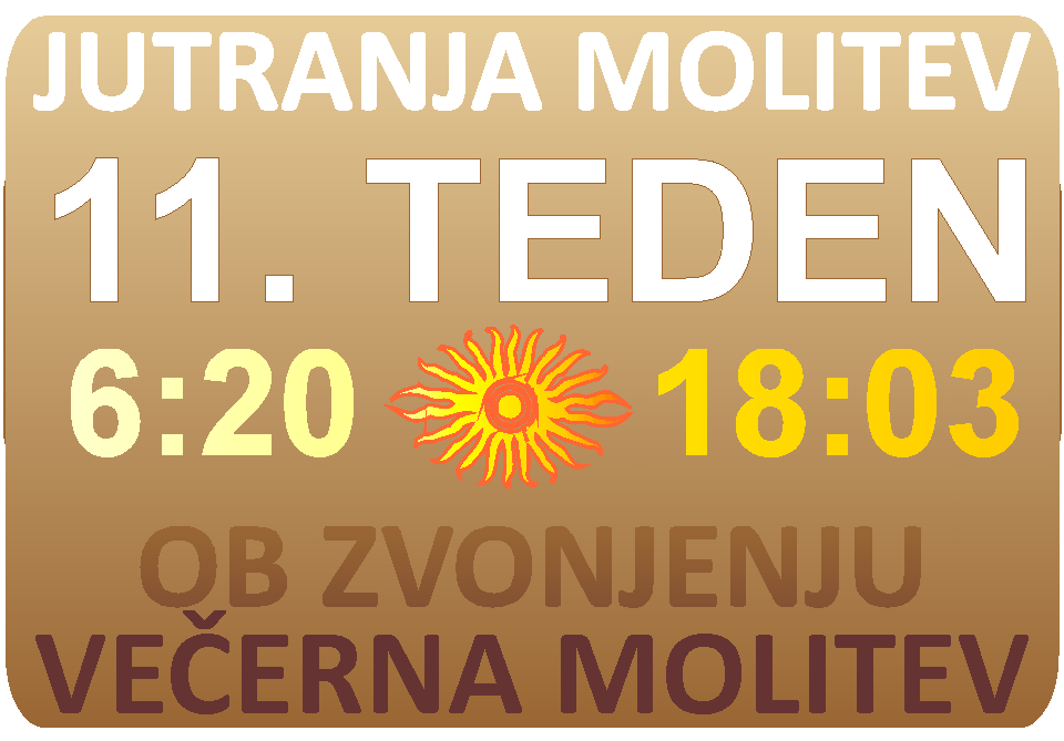 JUTRANJA in VEERNA molitev