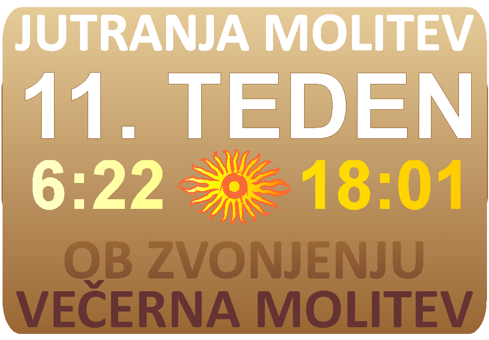 JUTRANJA in VEERNA molitev