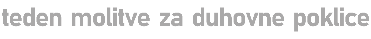 Teden molitve za duhobvne poklice